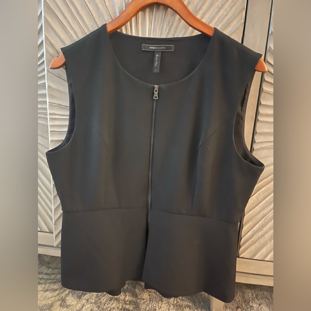Black blouse, large vest tight top…